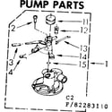 Kenmore 11082283410 pump parts diagram