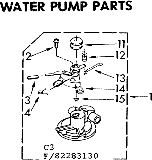 Kenmore 11082283430 water pump parts diagram
