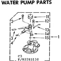Kenmore 11082283830 water pump parts diagram