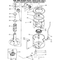 Kenmore 11082283830 tub and basket parts non-suds only diagram
