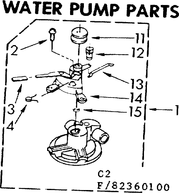 Kenmore 11083360600 water pump parts diagram