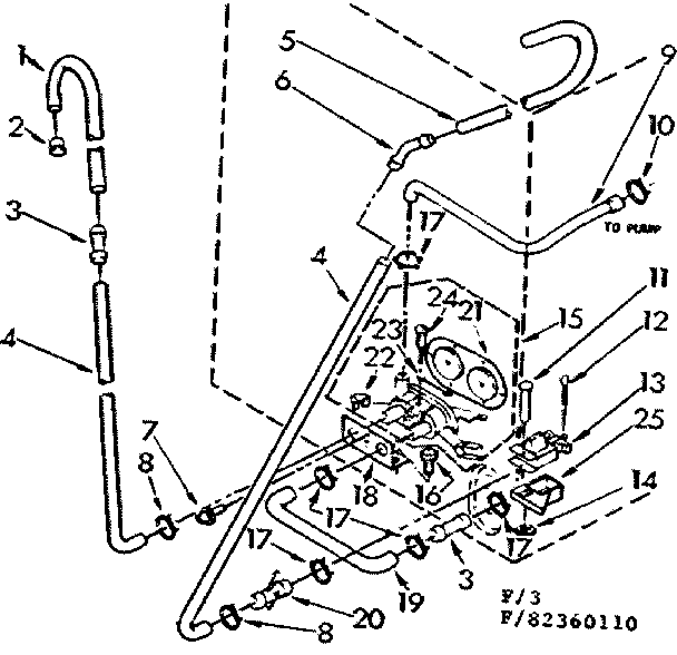 Kenmore 11083360410 water system parts suds only diagram