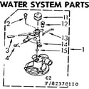 Kenmore 11083370410 water system parts diagram