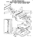 Kenmore 11083371210 top and console parts diagram