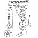 Kenmore 11083371210 tub and basket parts non-suds only diagram