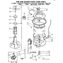 Kenmore 11083371210 tub and basket parts suds only diagram