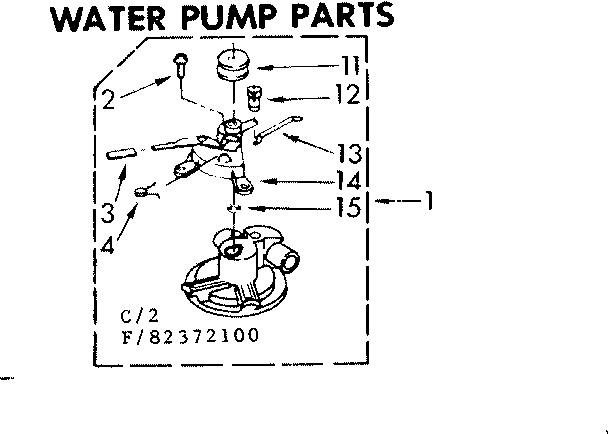 Kenmore 11082372300 water pump parts diagram