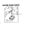 Kenmore 11082372700 water pump parts diagram