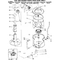 Kenmore 11082372700 tub and basket parts non-suds only diagram