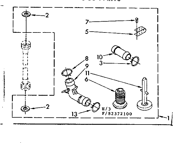 Kenmore 11082372300 miscellaneous parts diagram