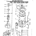 Kenmore 11082381200 tub and basket parts diagram