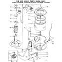 Kenmore 11083383600 tub and basket parts suds only diagram