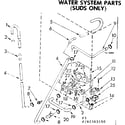 Kenmore 11083383600 water system parts suds only diagram
