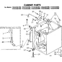 Kenmore 11083383600 cabinet parts diagram