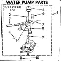 Kenmore 11082392700 water pump parts diagram