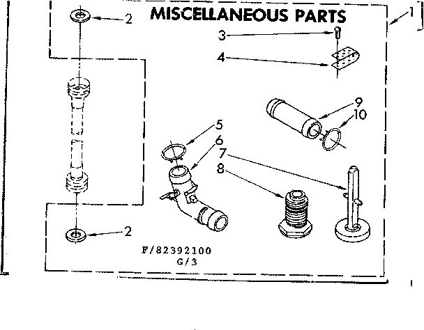 Kenmore 11083392400 miscellaneous parts diagram