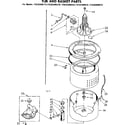 Kenmore 11082406610 tub and basket parts diagram