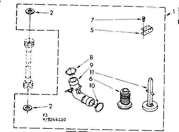 Kenmore 11082441700 miscellaneous parts diagram