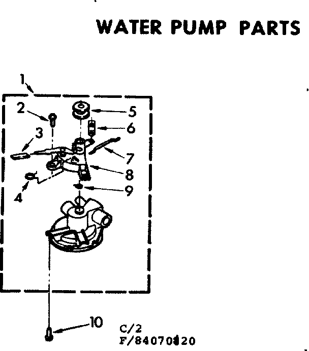 Kenmore 11084070120 water pump parts diagram