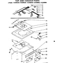 Kenmore 11084090600 top and console parts diagram