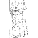 Kenmore 11084090110 tub and basket parts diagram