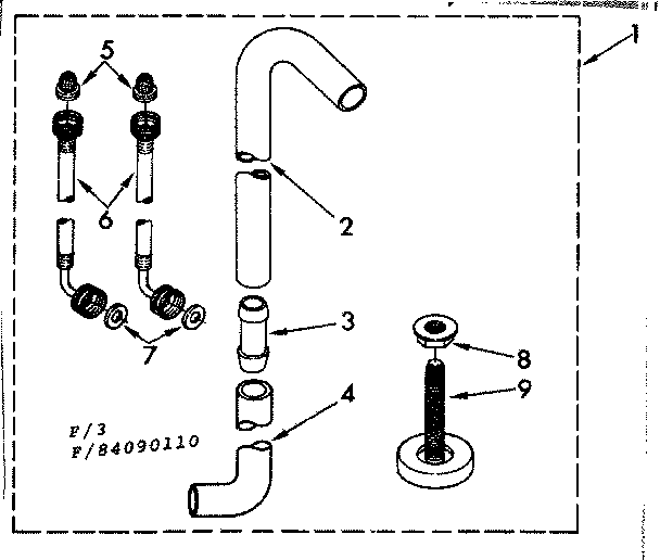 Kenmore 11084090110 water system diagram