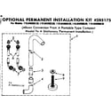 Kenmore 11084090830 optional permanent installation kit diagram