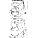 Kenmore 11084416700 tub and basket parts diagram
