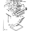 Kenmore 11086094110 top and console parts diagram