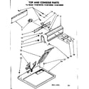 Kenmore 11086160100 top and console parts diagram