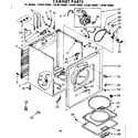 Kenmore 11086170200 cabinet parts diagram