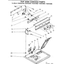 Kenmore 11086182600 top and console parts diagram