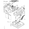 Kenmore 11086294810 top and console parts diagram