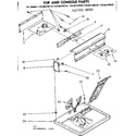 Kenmore 11087370210 top and console parts diagram