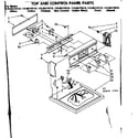 Kenmore 11086379710 top and control panel parts diagram