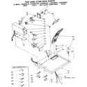 Kenmore 11086406120 top and coin box parts diagram