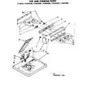 Kenmore 11086470400 top and console parts diagram