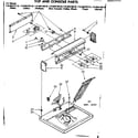Kenmore 11086470210 top and console parts diagram