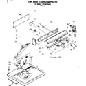 Kenmore 11086475920 top and console parts diagram