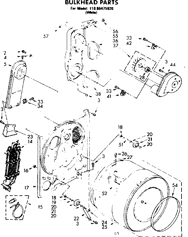 Kenmore 11086475920 bulkhead parts diagram