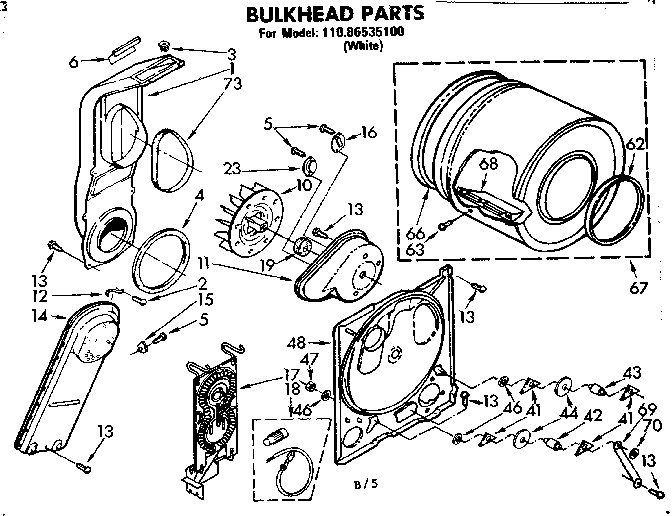 Kenmore 11086535100 bulkhead parts diagram