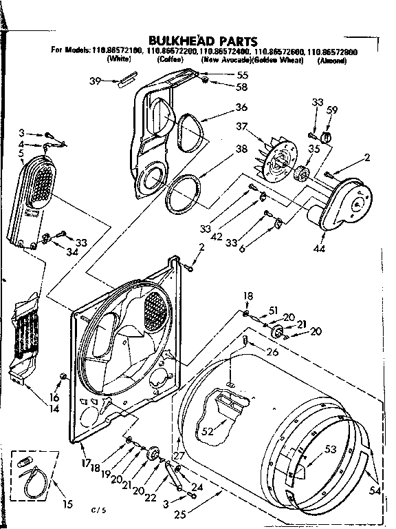 Kenmore 11086572200 bulkhead parts diagram
