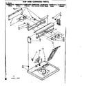 Kenmore 11086574110 top and console parts diagram
