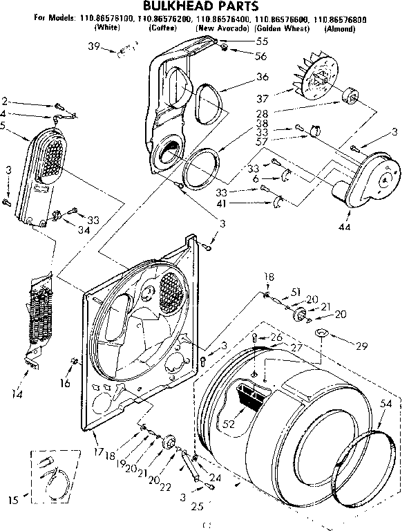 Kenmore 11086576800 bulkhead parts diagram