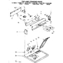 Kenmore 11086581600 top and console parts diagram