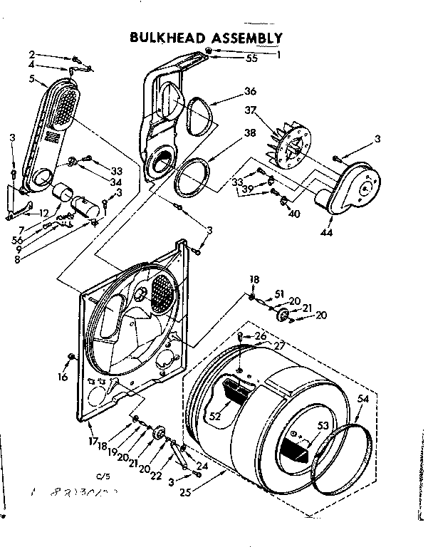 Kenmore 11087030100 bulkhead assembly diagram