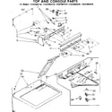 Kenmore 11087082110 top and console parts diagram