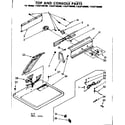 Sears 11087165600 top and console parts diagram