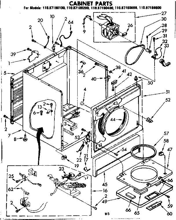 Sears 11087180800 cabinet parts diagram