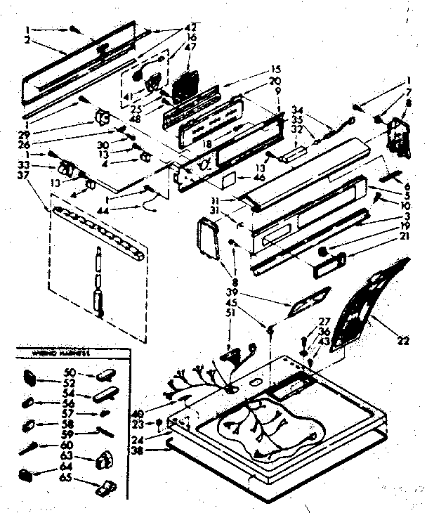 Sears 11087294310 top and console parts diagram